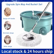 Spin Mop And Bucket Set Durable Stainless Steel Spin Rinse Dry Easy To Use With Wheels 360 Cleaning Tools Mop