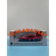 CM MODEL ER34 LBWK RED SILHOUETTE DIECAST CM MODEL LBWK R34 CM MODEL NISSAN R34 LBWK RED BLACK CM MO