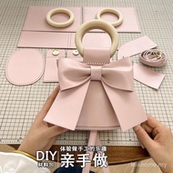 Handmade DIY Bag Bowknot Female Handmade Homemade Messenger Bag Handbag Gift Colleague