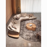 [NEW!]Ferrari Fabric Curved Leather Sofa Dilireba Same Style Italian Minimalist Living Room Large Apartment Corner Shaped