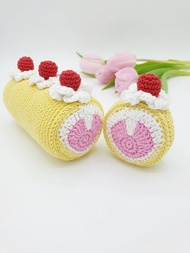 情人節心形蛋糕卷|鉤針甜美圖案 PDF