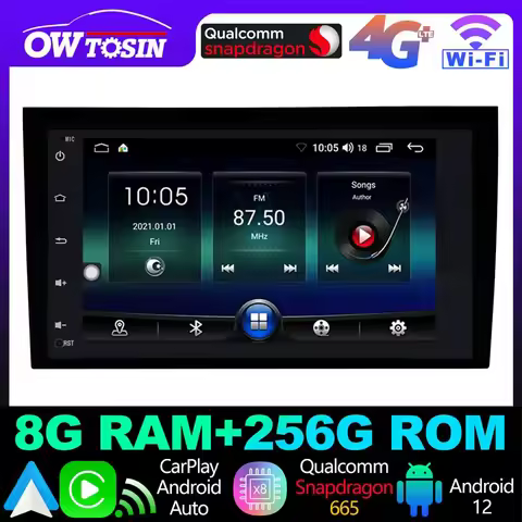 UIS7870 12G+256G Android 13 CarPlay Car DVD GPS Radio For Audi A4 B6 B7 8E 2002-2008 Seat Exeo 360Ca
