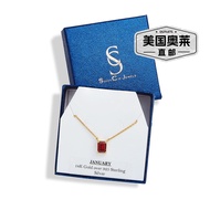 Savvy cie jewelsVermeil Birthstone Necklace-January [American Olay] Straight Hair