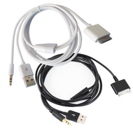 USB 30pin to 3.5mm Dock Adapter Car AUX Audio Charger Cable Lead For Apple iPhone 3GS 4S iPad 1 2 3 