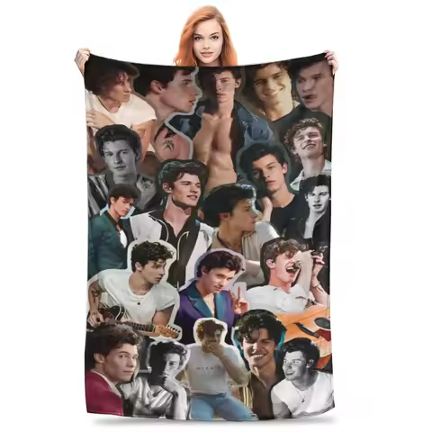 Shawn Mendes pop singer Blanket Flannel Relax Soft Throw Blankets for Bedroom Rug Piece