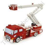 Mobil Pemadam Articulated Ladder Truck Papercraft Miniatur Paper Craft