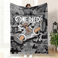 Japanese Style Hot Blood Animation Merchandise Sofa Blanket One Piece Luffy Flannel Blanket Office N