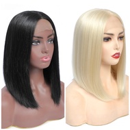 613 Front Lace Wig bobo Headgear Natural Black T Lace Wig bobo Headgear Ready Stock One Piece Hair O