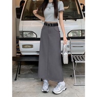 SPICYG Chân Váy Midistyle Dài Chân Váy Bút Chì Chan Vay Xep Ly Dai Chân Váy Nữ Dài Chân Váy Công Sở 