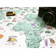 แผนที่แบบขูดได้ โลก Good Weather World Scratch Map