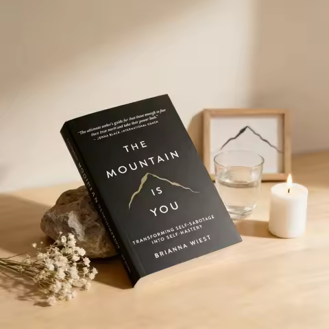 The Mountain Is You Book By Brianna Wiest | Self-Help Book for Self-Mastery | Transform Self-Sabotag