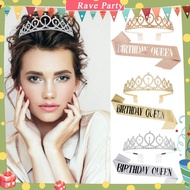 Birthday shoulder strap headband set HAPPY BIRTHDAY Etiquette Belt ribbon Party Birthday Decoration