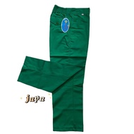 HIJAU GREEN RUBBER WAIST PANTS / GREEN COLOR PANTS UNIFORM BRAND MI/MTS GREEN PANTS