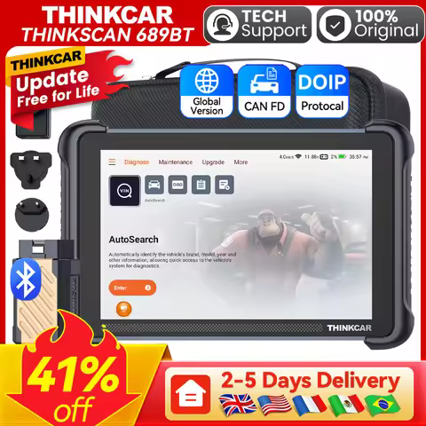 THINKCAR THINKSCAN 689BT OBD2 Scanner CANFD DOIP All System Diagnosis ECU Coding Actuation Bi-direct