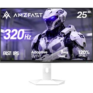 Amzfast 25 inch 320Hz/300Hz/240Hz White Gaming Monitor, FHD 1080P 1ms Fast IPS, 12 Months Warranty E