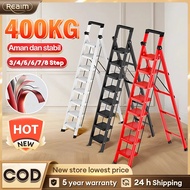 Tangga Lipat Heavy Duty Ladder Foldable 6 7 8 Step Multifunctional Stainless Steel Folding Ladder