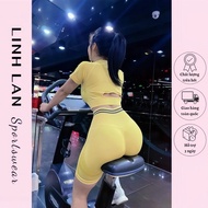 Thigh YOGA GYM SET CROPTOP WOMEN'S YOGA GYM SET