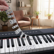 Five Line Music Stick Beginner's Note Guide For Trimmable 61 Key Electronic Piano Keyboard Silicone