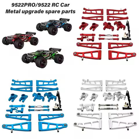 9522PRO 1/16 RC Spare Parts Metal Upgrade Kit Metal Shock Absorber Front Rear Steering Cups Swing Ar
