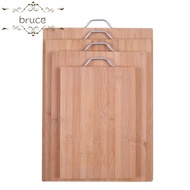 BRUCE1 Bamboo Chopping Board, Thickened with Handle Kitchen Cutting Board, Practical Rectangle Hanga