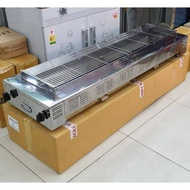 BIGSUN เตาย่าง    ''เตาอย่างเดียว''     ใช้แก๊ส ไร้ควัน สแตนเลส BBQ-936 XL ขนาดตัวเตา 45x150x25 ซม. ขนาดตะแกรงย่าง 30x126 ซม.