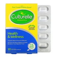 Culturelle Health &amp; Wellness Probiotic 30 Vegetarian Capsules