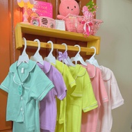 Czy & Co. Mi.woo Ribbed Sleepwear Set for Baby & Kids 1–10yrs | Button Down Terno Pajama