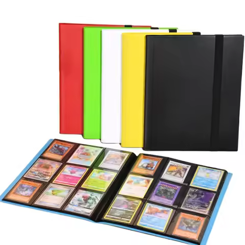 Card Binder with 9 Pocket Trading Card Album Display Binder 360 Side Loading Pocket Holder for TCG Y