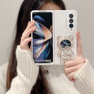 Samsung Galaxy Z Fold 7 6 5 4 3 2 5G Fashion Cute Space Astronaut Bracket Stand Holder Matte Skin Mo