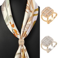 1pc Pearl Rhinestone Square Scarf Buckle - Multi-Functional Adjustable Shawl Clip/Belt Buckle/Hem Cl