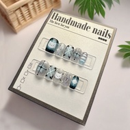 Spot Goods#Starry Sky Cat6135#Handmade Wearable Nails Semi-Handmade Pure Handmade Nail Art Fake Nail