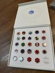 全新 OMEGA 2010 Olympic  奧運Pin Badges 襟章 徽章 24個 