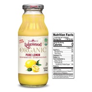 LAKEWOOD Organic Pure Lemon Juice 12.5OZ/370ML Exp:4/2025 100% Pure Lemon Juice有机柠檬汁