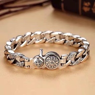 Liangxi Bracelet Men's Pure Six-Character Mantra Rotatable Trendy Wide Version Men's Domineering Atm
