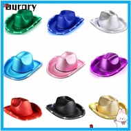 AURORY Space Cowgirl Hat, EVA Composite Light Up Cowgirl Hat, Durable Shiny Comfortable LED Cowboy H