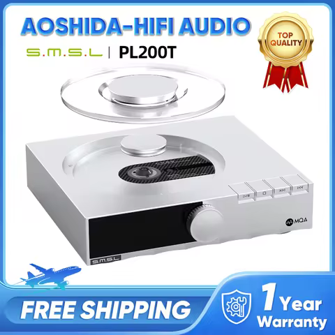 SMSL PL200T MQA-CD Transport Reference Level Digital Interface Functions P.A.S.S Servo System Lid-Op