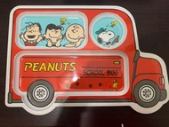 史努比 Snoopy 餐盤 造型公車 紅 水果盤 托盤