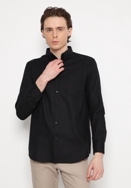 Jobb Brioni Kemeja Pria Lengan Panjang Regular Fit Hitam 3