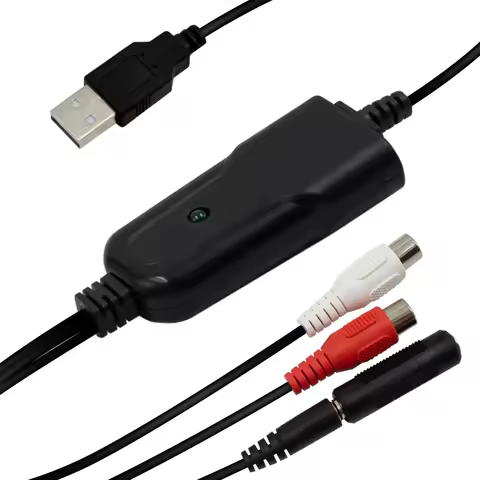USB 2.0 Audio Video Capture Card Easy to cap Adapter VHS to DVD Video Capture for Windows 10/8/7/XP 
