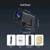 ใหม่ KaiAqua HY320 โปรเจคเตอร์ Android 11 390ANSI HD 4K Native 1080P Dual Wifi6 BT5.0 Cinema ระดับแบ