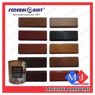FEDERAL PAINT Timber Guard Wood Varnish Wood Stain Shellac Lacquer Syelek Kayu Berus Syelek 1 Liter