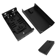 4 Port Fiber Optic Enclosure Box, Wall Mount Enclosure 4 Core Fiber Distribution FC/ST Box FTTH Desk