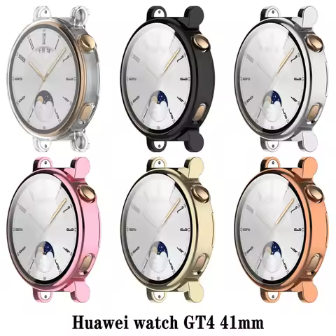Silicone Protective Cover for Huawei Watch GT4 41mm & 46mm Screen Protector Shell for Huawei Watch G