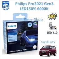 Philips Car Headlight Bulb Pro3021 Gen3 LED+1 6000K Suzuki APV LED T10