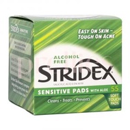 Stridex - 無酒精水楊酸棉片 (抗痘/去黑頭粉刺) 55片 (綠-敏感肌適用) (平行進口貨品)