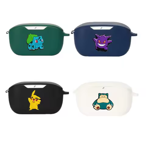 Potdemiel Pokemon Earphone Case For JBL Wave Buds / Buds2 / 100 Soft Silicone Wireless Earbuds Prote