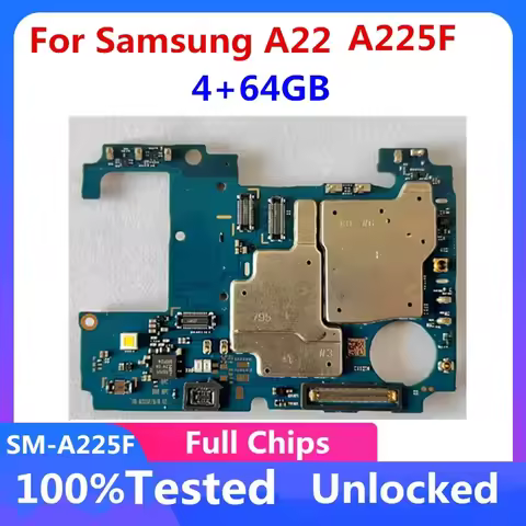 Motherboard For Samsung A22 A225F 4G Motherboard A226F 4G Full Chips Android OS Unlocked 4+64GB Main