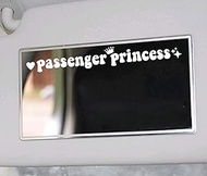 Passenger Princess Sticker Funny Car Stickers Decal Truck Car Accessories for Rearview Mirror Window JDM Vinyl Letter Decals for Men Women Girls Cute Queen - White