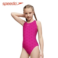 Speedo Speedo ชุดว่ายน้ำสำหรับเด็กผู้หญิงชุดว่ายน้ำกันแดดกันคลอรีนแห้งเร็วสำหรับเด็กโต