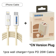 ของแท้100% Doraemon PD พอร์ตชาร์จคู่ Type-C To Lightning 20W สายชาร์จ Fast ชาร์จ USB Type-C 6A สายสำ